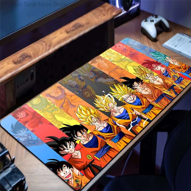 Tappetino per Mouse PC Anime in Gomma, Mousepad per Laptop, Tappetino per Tastiera da Ufficio, Tappetino da Gaming Dragon Ball Antiscivolo per Scrivania