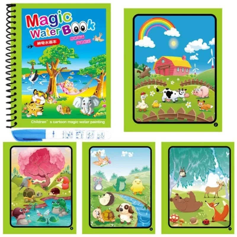 1Pc Reusable Magic Water Book Kids Gift Color Drawing Montessori DIY Kindergarten Graffiti Painting School Stationery Supplies