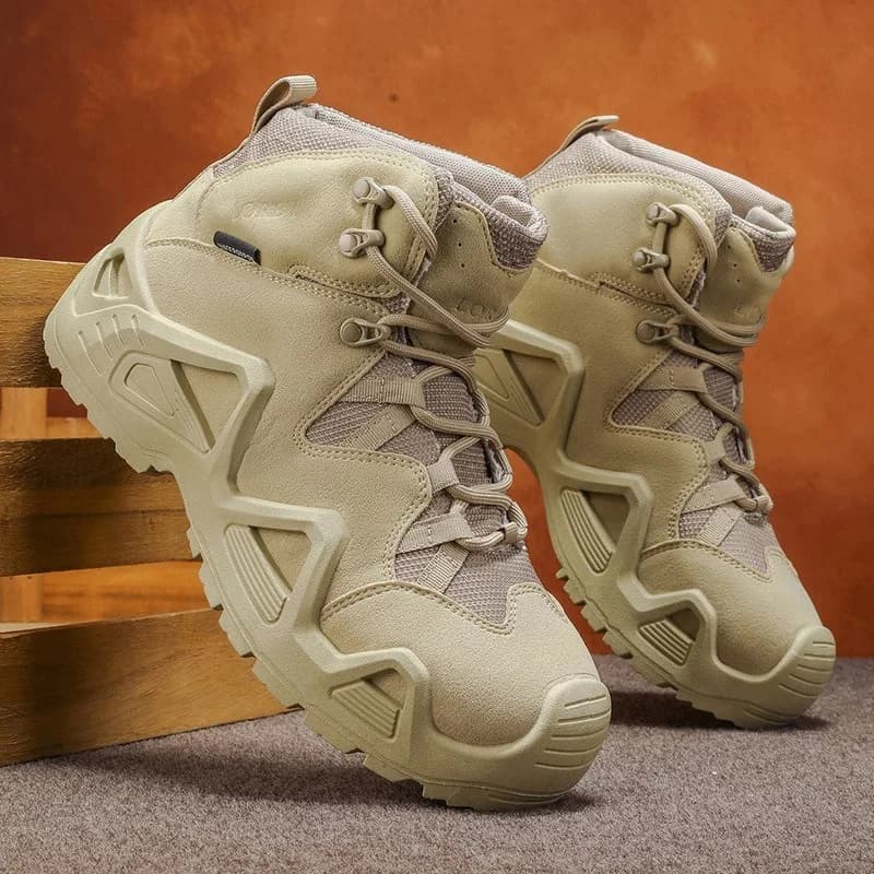 Classic Men's Hiking Boots 2026 New Safety Work Shoes for Men High Top Thick Bottom Male Ankle Desert Boots Footwear for Adults