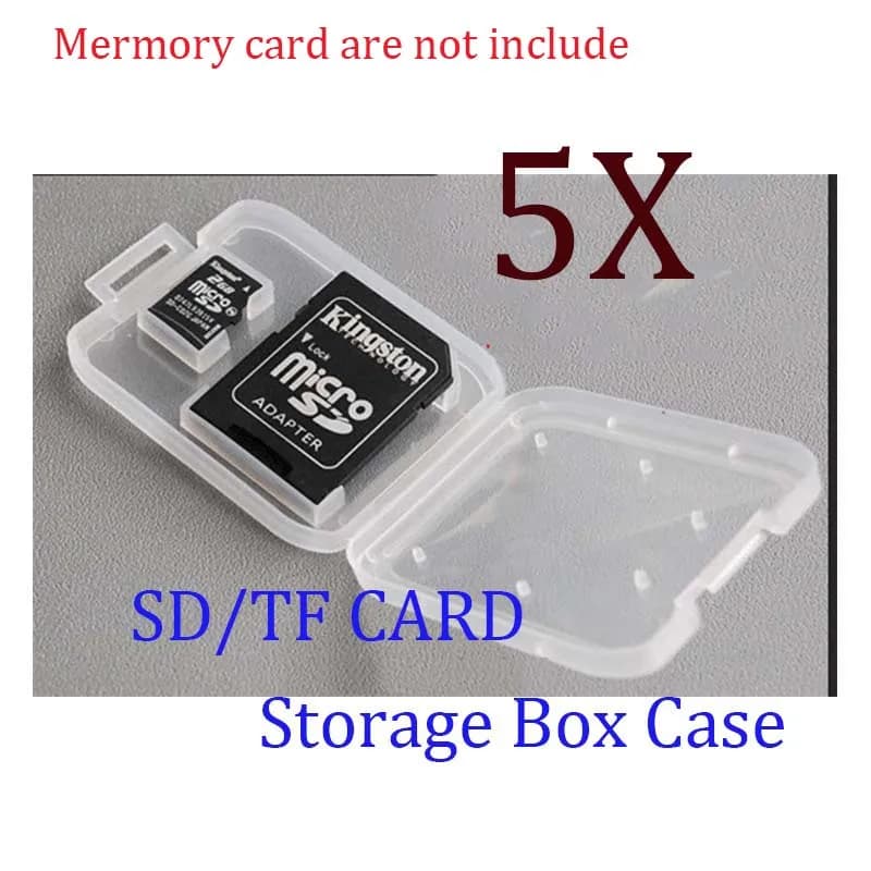 5x Cellphone Camera Memory Micro SD/TF Card Plastic Storage Box Case Container
