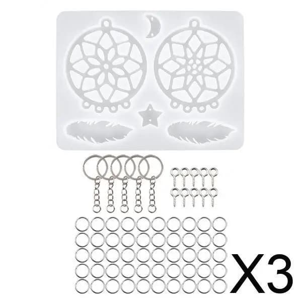 Dream Catcher Silicone Keychain Mold Clear Resin Jewelry Pendant Molds DIY Craft Supplies for Handmade Accessories