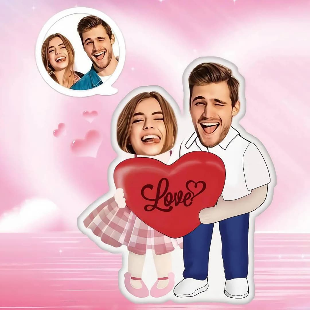 Cuscini facciali personalizzati per coppie, decorazioni domestiche personalizzate, morbide, comode e carine, lavabili in lavatrice, caldi