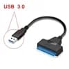 2 Pezzi Cavo USB 3.0 SATA Fino a 6Gbps, Adattatore da SATA a USB 3.0, Supporta HDD/SSD Esterni da 2,5 Pollici, Cavo SATA III a 22 Pin