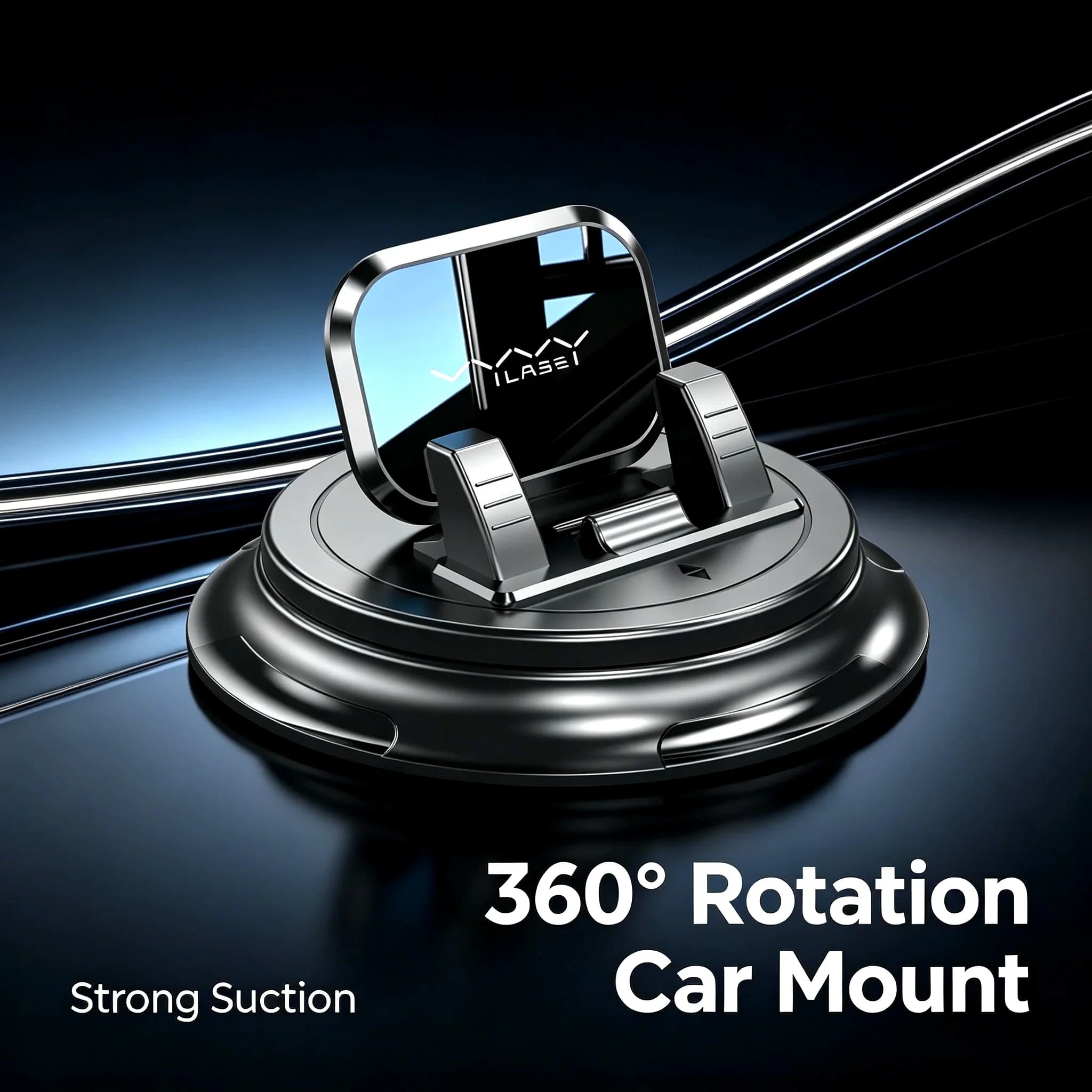 360° Rotating Car Mount Dashboard Mount Phone Holder Compatible with iPhone and Android Resistant Universally Applicable Holder