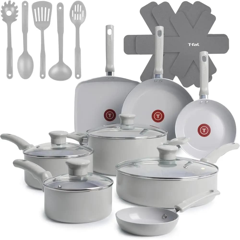 Set of 20 Pieces Anti-stick Pentula, Plate, Tiles and Tools in Grey Moon