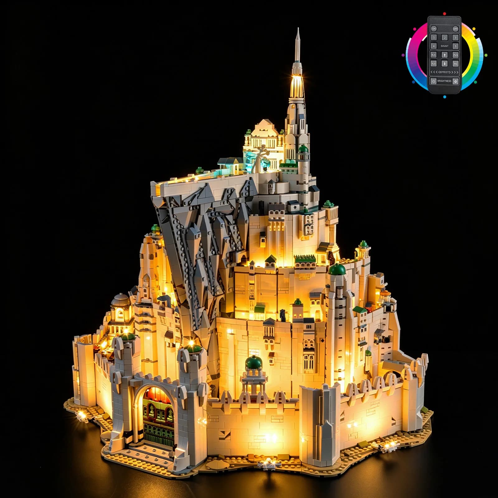 Kyglaring LED Light Kit suitable for Lego The Lord of the Rings: Minas Tirith 11377 Building Blocks Not Include Lego Building