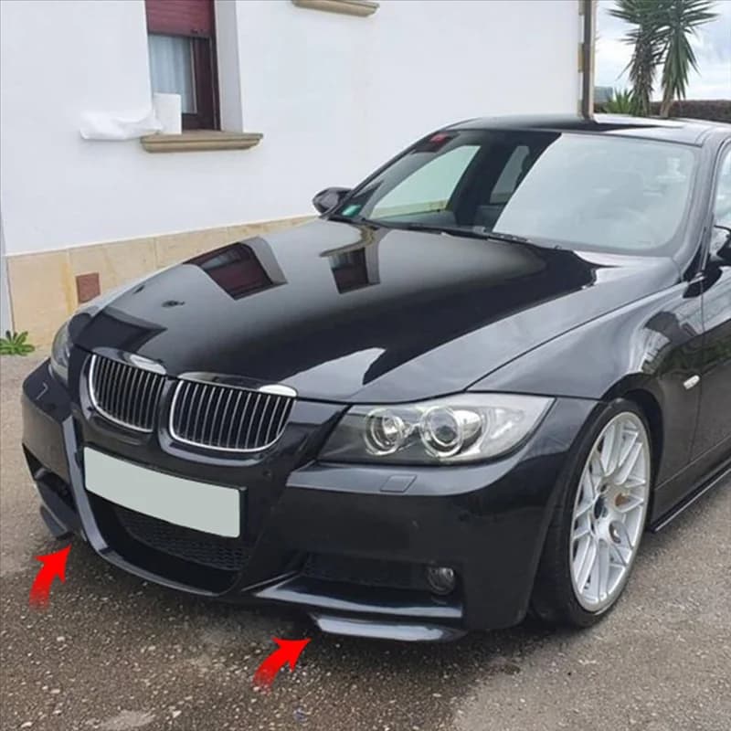 Spoiler splitter diffusore angolare labbro paraurti anteriore per BMW Serie 3 E90 E91 M-Tech 320I 330I 2005-2008