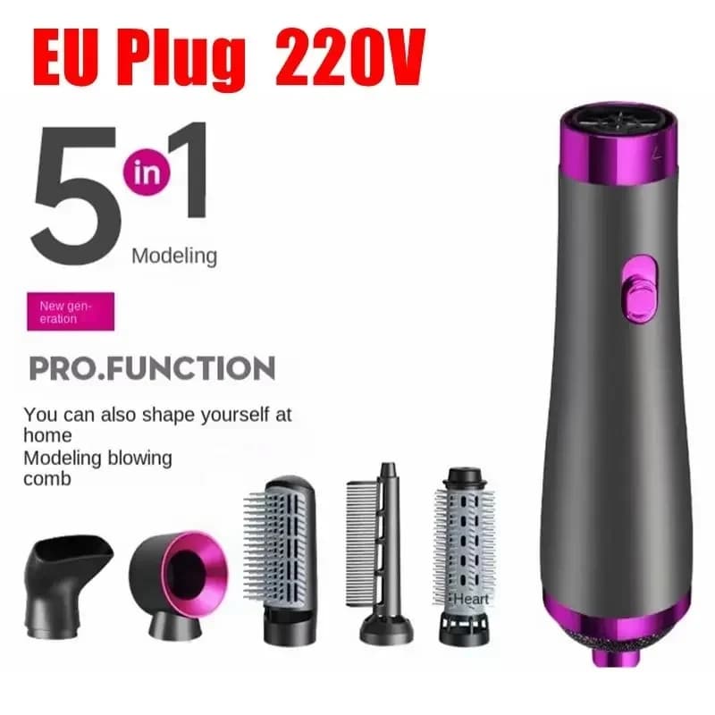 5 hair dryer in a hot air comb electric curly hair plate set for styling hair dryer to negative ions 220V EU 110V US