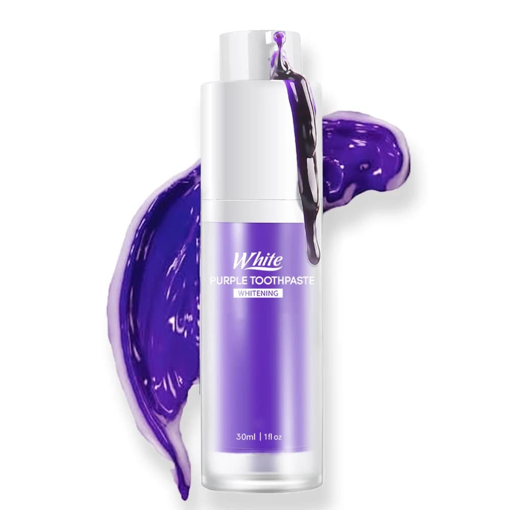 Purple toothpaste 30ml, toothpaste for personal care without fluoride, removes tartar and plaque.