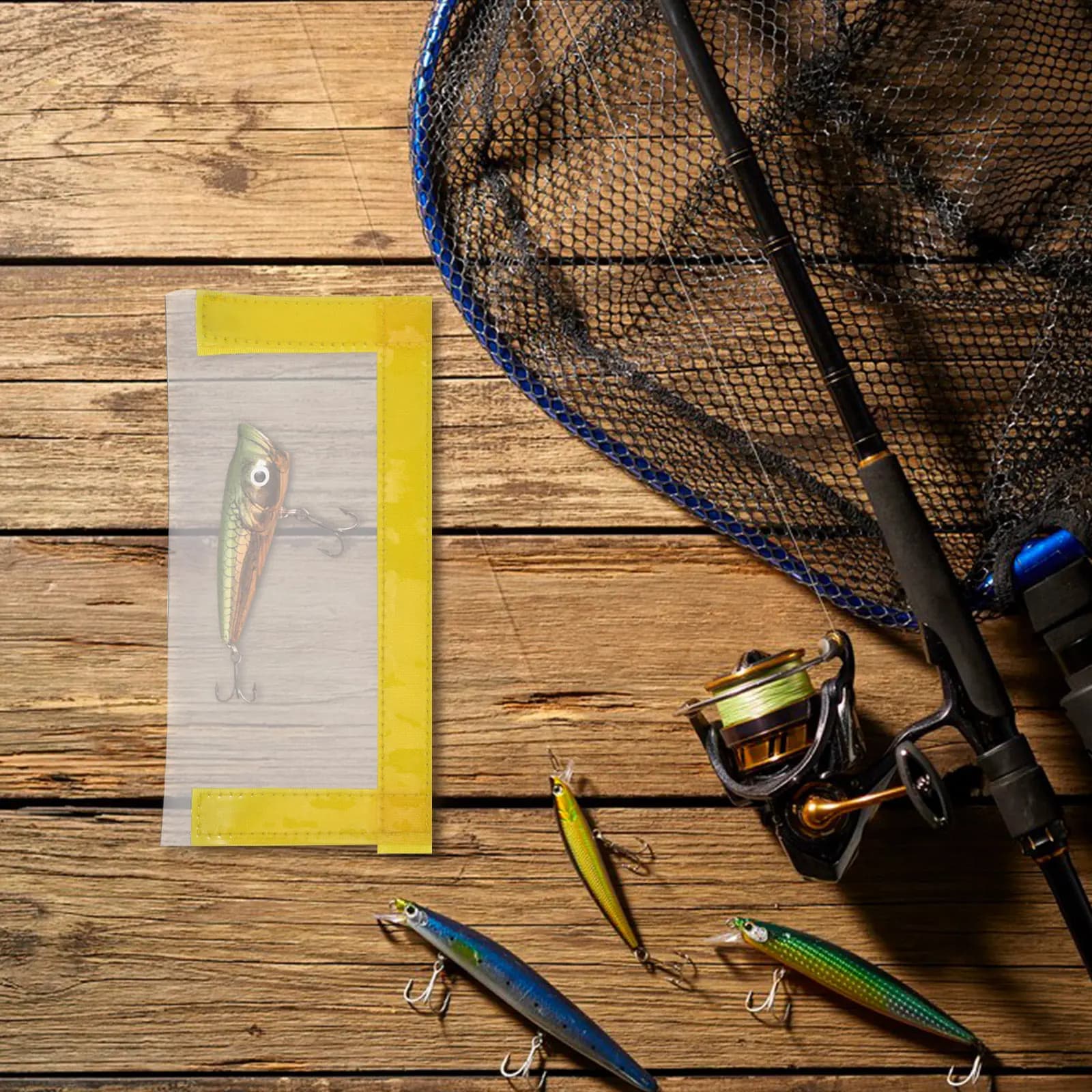 Set di 4 Organizzatori per Esche da Pesca, Custodie Protettive in PVC Trasparente e Resistente, Chiusura Sicura, Custodia Portatile per Ami e Esche