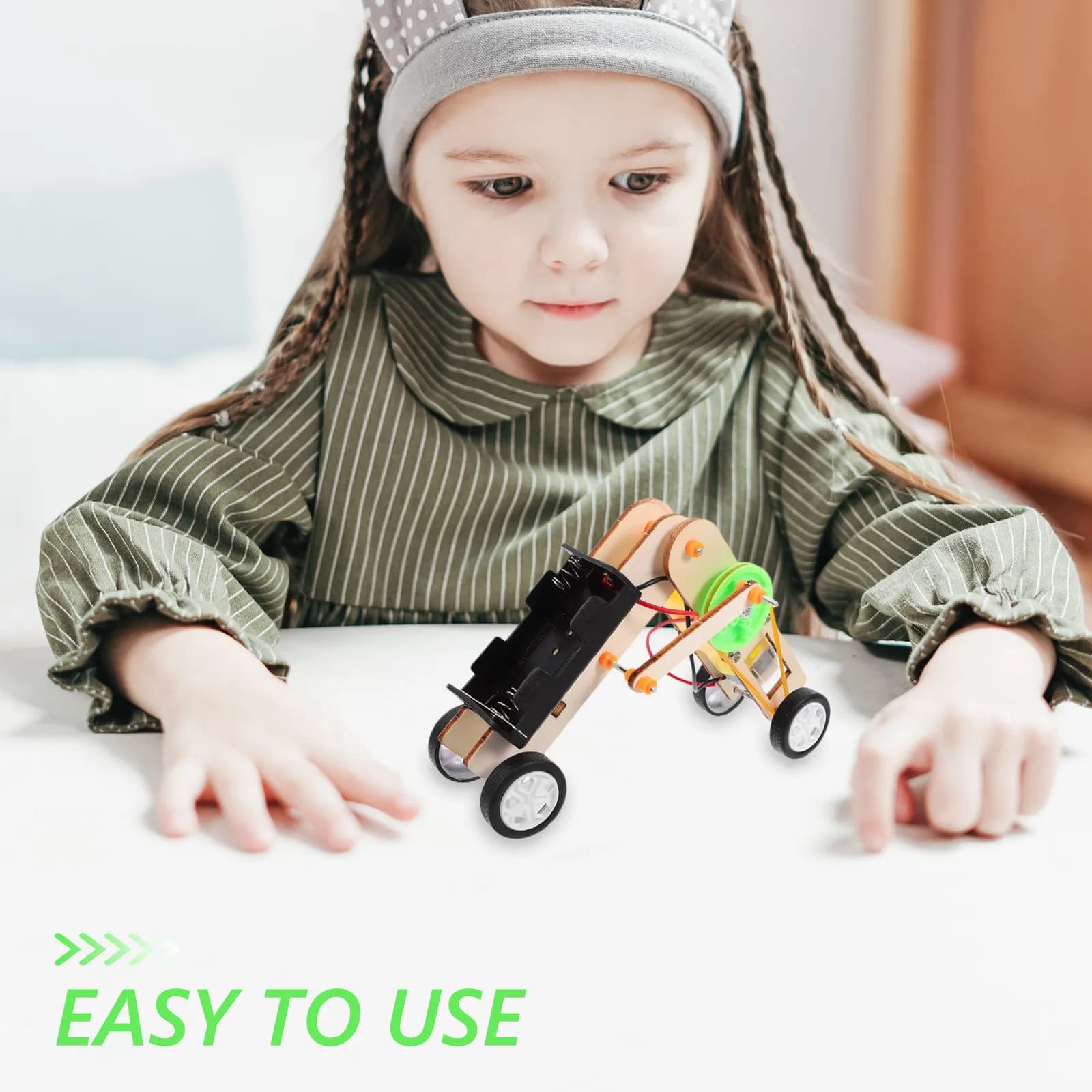 Kit Elettronico DIY Robot a Forma di Verme, Esperimento Scientifico Educativo STEM per Bambini, Apprendimento Creativo di Fisica e Ingegneria