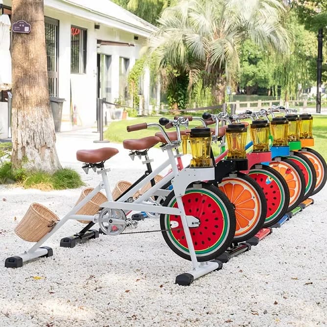 Bicicletta Commerciale per Bambini in Lega di Alluminio ATV&UTVEXI con Generatore a Pedali, Frullatore per Frutta, Ruota da 20 Pollici, 90 kg di Portata