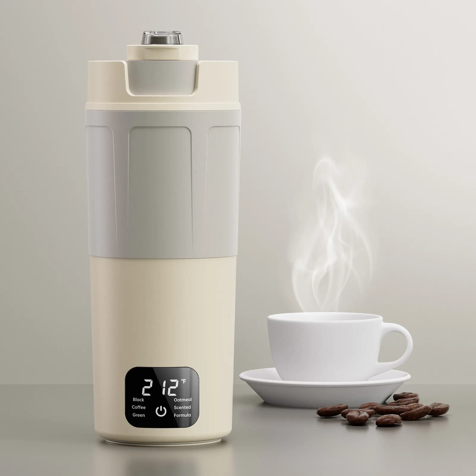 550 ml portable electric kettle with LCD display Stainless steel water kettle Double voltage 6 temperature settings Automatic shutdown