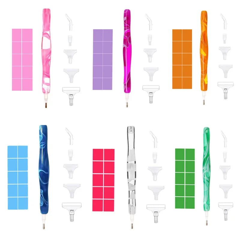 AliExpress Bestseller: Set di Strumenti per Ricamo a Diamante Fai-da-te con Penna per Dotting Rapido in Resina e Colla Modellabile con Punta Sostituibile