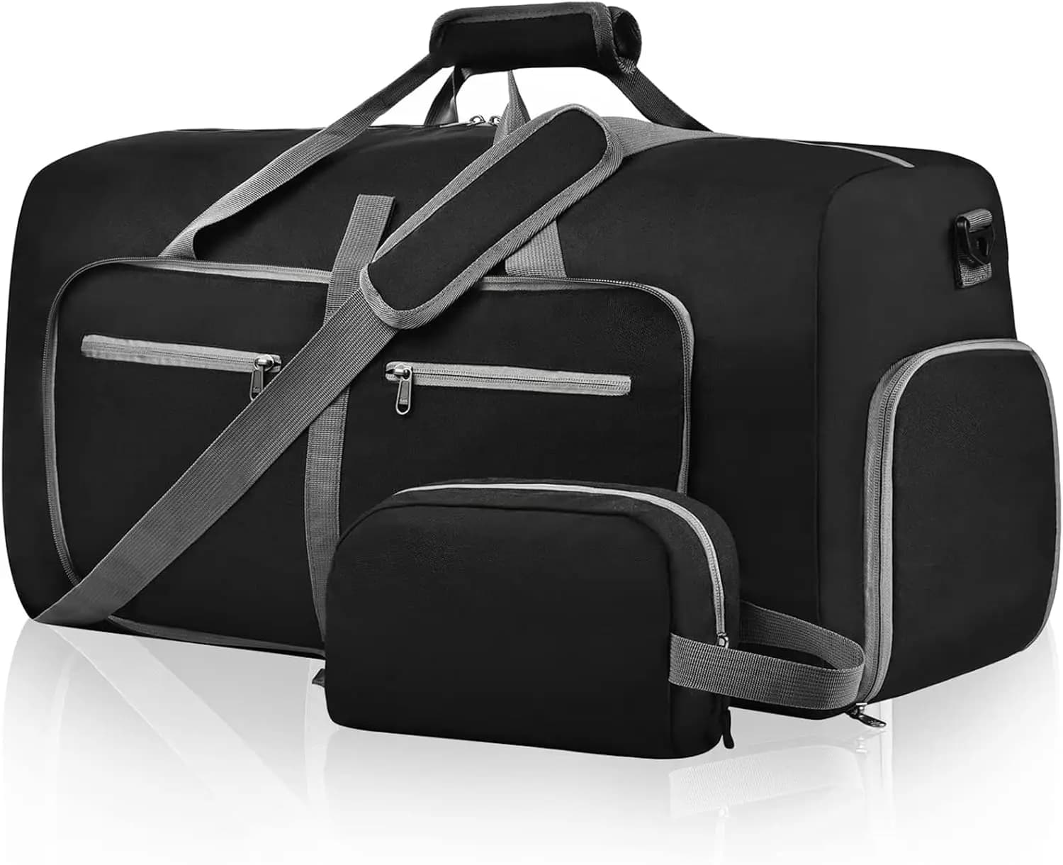 Borsa da Viaggio con Scomparto per Scarpe e Tracolla Regolabile, Borse Pieghevoli da Viaggio per Uomo e Donna, Borse Impermeabili