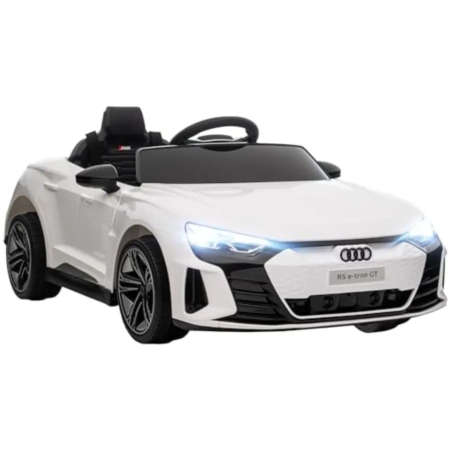 Auto Elettrica per Bambini Audi RS e-tron GT 12V con Licenza Aosom, Veicolo Cavalcabile con Telecomando per Genitori, Luci e Musica