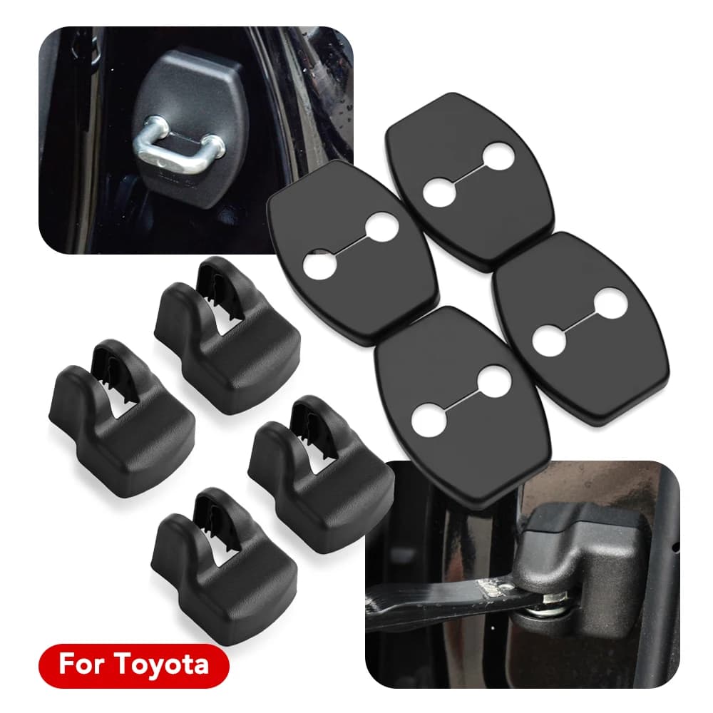 8 pezzi copertura serratura portiera auto coperture fermaporta per Toyota Yaris Highlander Prado Prius Corolla Camry Rav4 Reiz Vois accessori