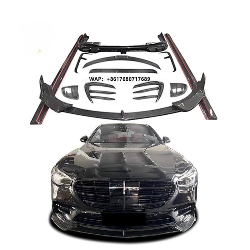 Car Conversion Kits Upgrade Body Kit for Benz S Class W223 MSY Style Front Lip Fender Vents Side Skirts Roof Wing