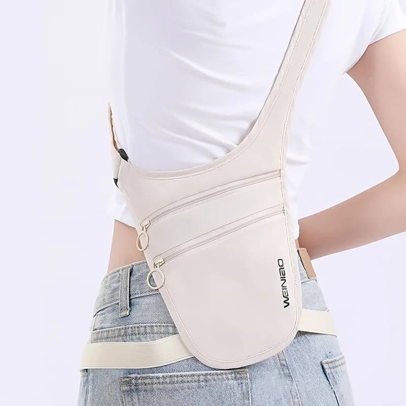 Lightweight Polyester Hidden Travel Waist Bag Anti-theft Document Purse Portable Passport Money Belt For Tourism Outdoor