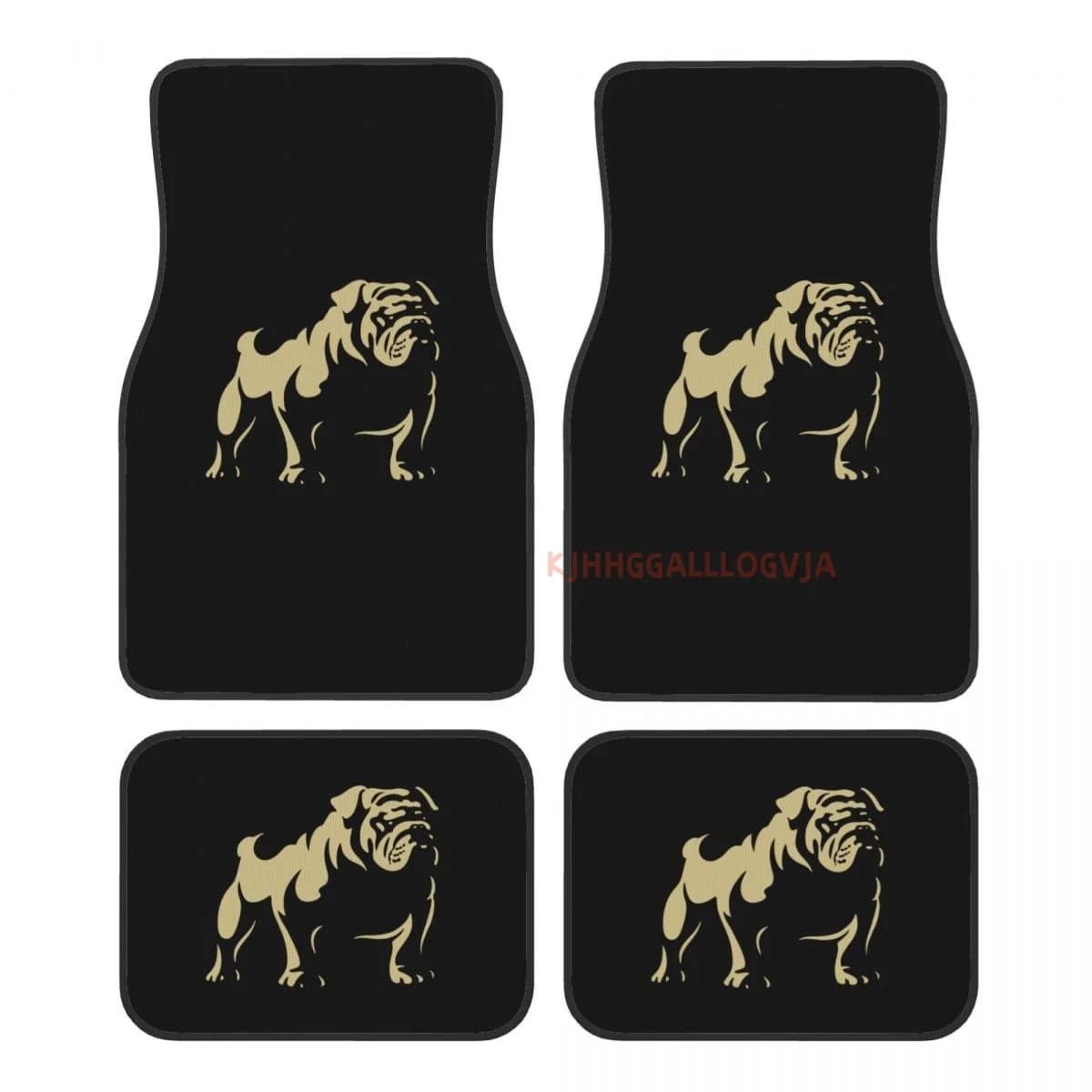 Tappetino per auto Shar Pei Tappetini in gomma anteriori posteriori resistenti Protezione per pavimenti in moquette adatta alla maggior parte dei veicoli