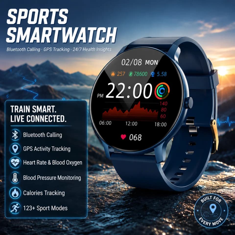 2026 Men's Smart watch Health Monitoring IP68 Waterproof Multi-sports Modes Breath Training Bluetooth Call Smartwatch Man Women