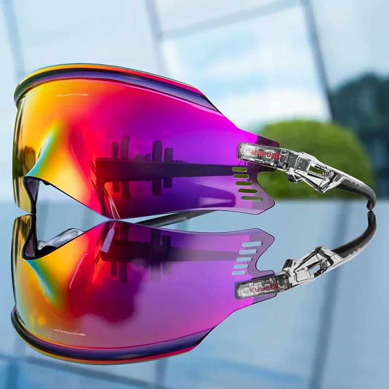 Kapvoe Occhiali da sole da ciclismo UV400 Occhiali da sole da bici da uomo per uomo Occhiali da trekking MTB fotocromatici Occhiali per sport all'aria aperta Occhiali da bici