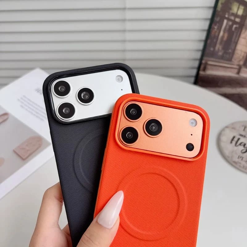 Luxury Tech Woven Magnetic Adsorption Phone Case For iPhone 17 Pro Max 16 Pro Max TechWoven For Magsafe Wireless Charge Cover