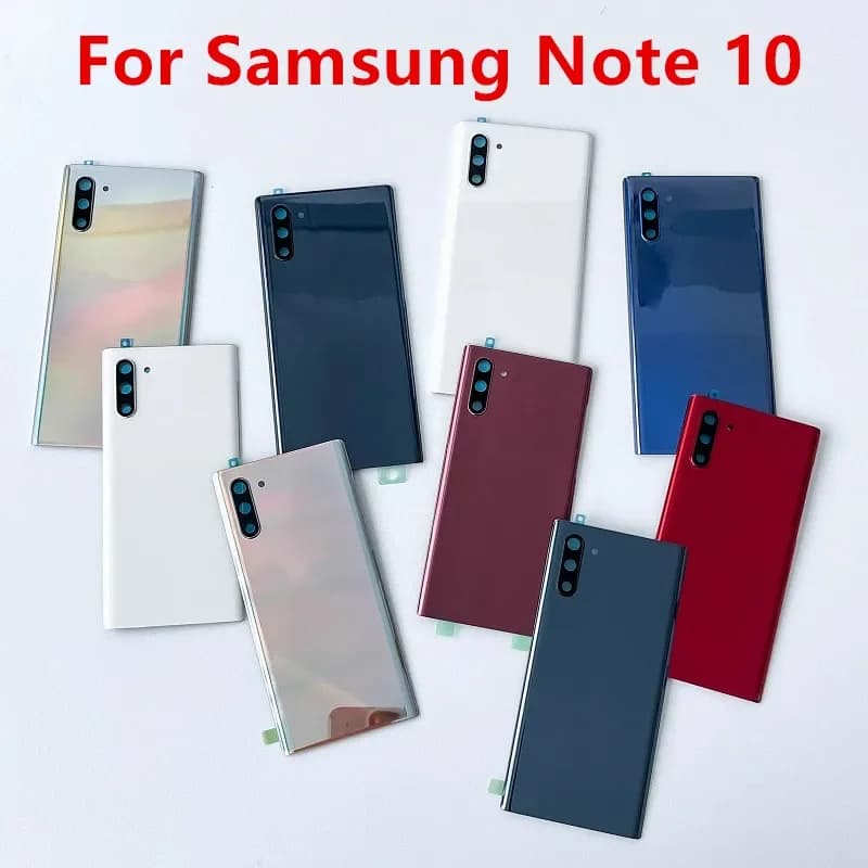Note10 Housing For Samsung Galaxy Note 10 4G 5G N970 N971 Glass Battery Back Cover Repair Replace Door Rear Case + Camera Lens