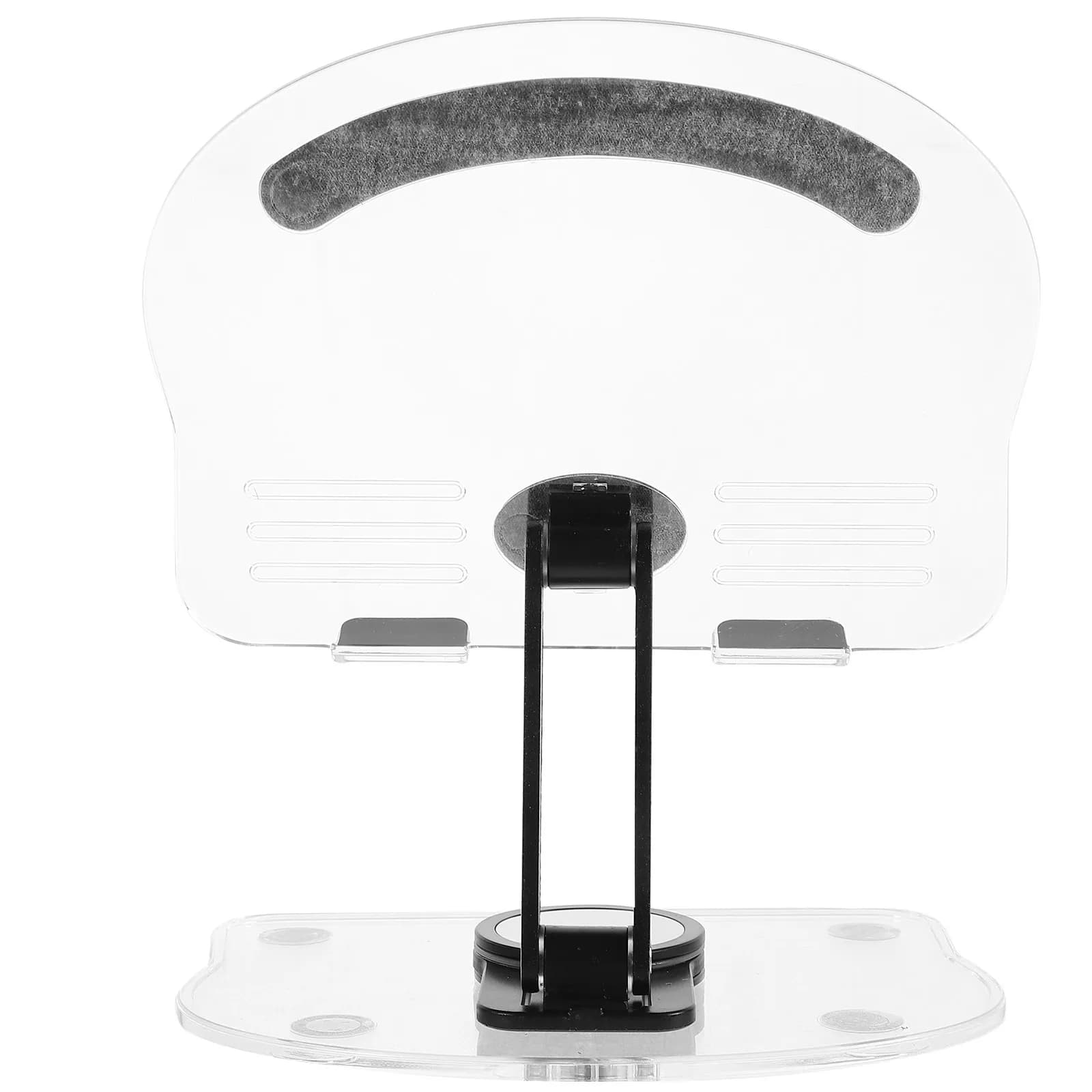 Supporto per Tablet Trasparente Pieghevole Girevole da Scrivania, Supporto Regolabile per Laptop, per Ufficio e Comodino, Porta Telefono