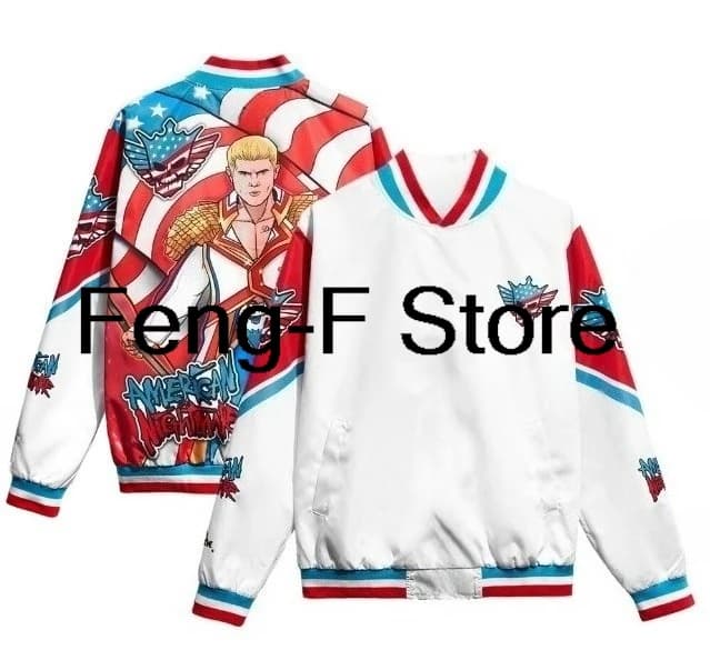3D Cody Rhodes Jackets Thin Baseball Jackets Pullover Fashionable sweatshirts with spring hood baseball uniforms for men/woman