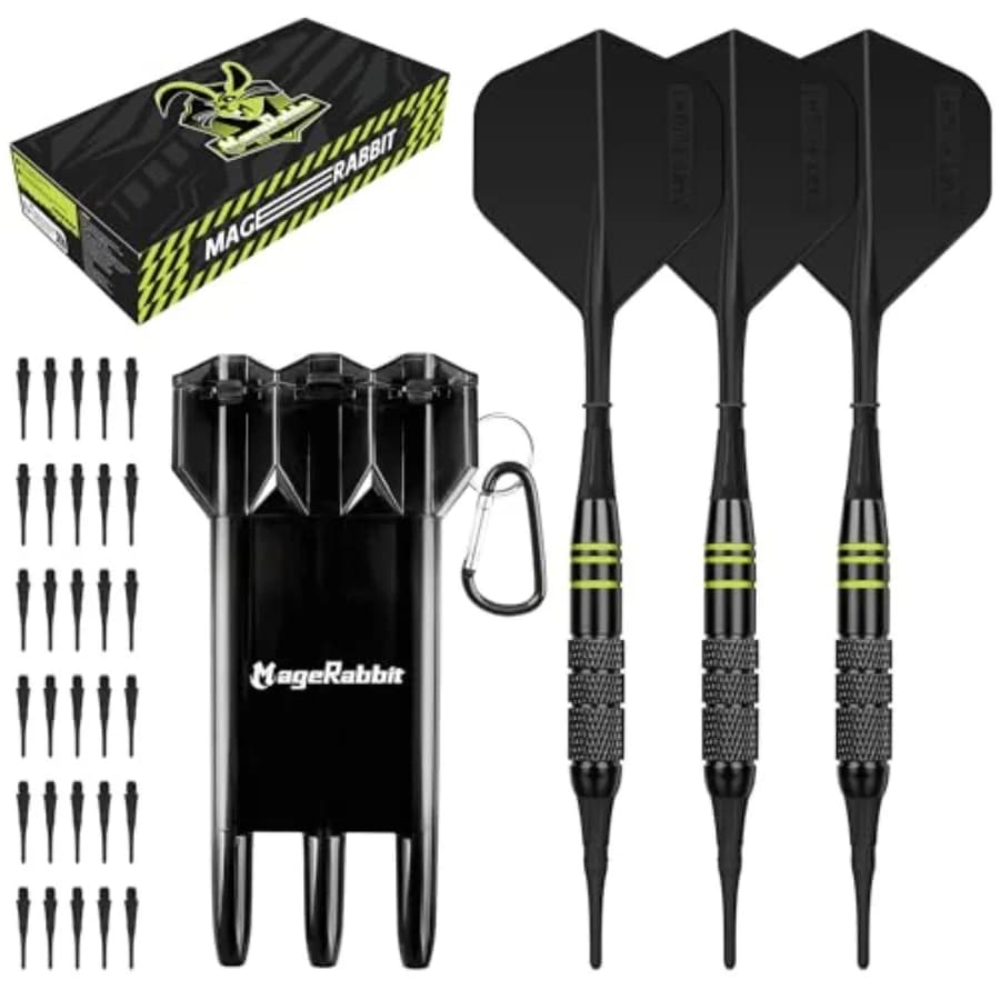Set di 3 Freccette con Punta Morbida da 18g con Custodia Regalo - Corpi in Rame con Alette Integrate e 24 Punte in Plastica, Professionali