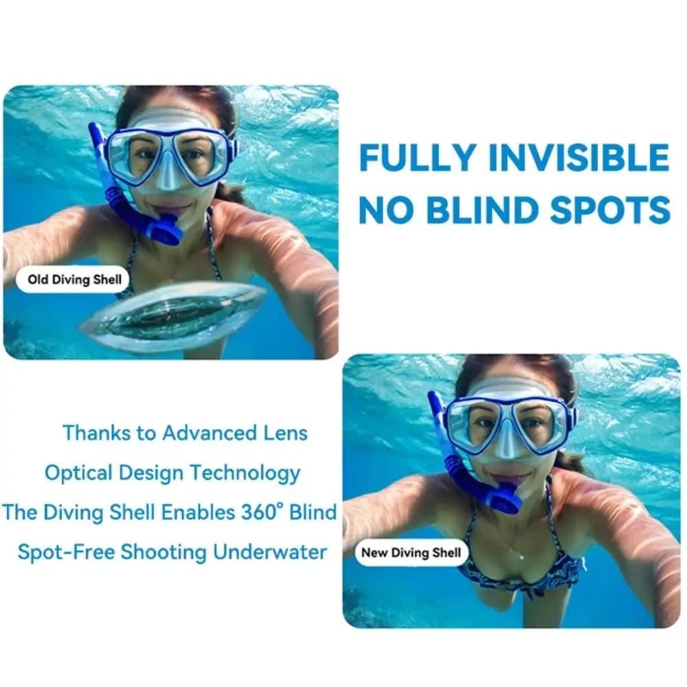 Custodia subacquea invisibile da 60M Custodia protettiva trasparente impermeabile Custodia rigida per immersione subacquea per accessori per action camera Insta360 X5