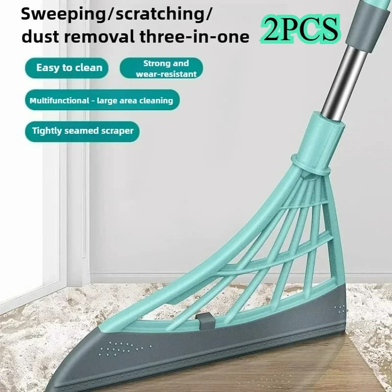 Scopa Magica in Silicone, Spazzola per la Pulizia di Pavimenti, Tergipavimenti per Casa, Strumento per la Pulizia del Bagno e WC