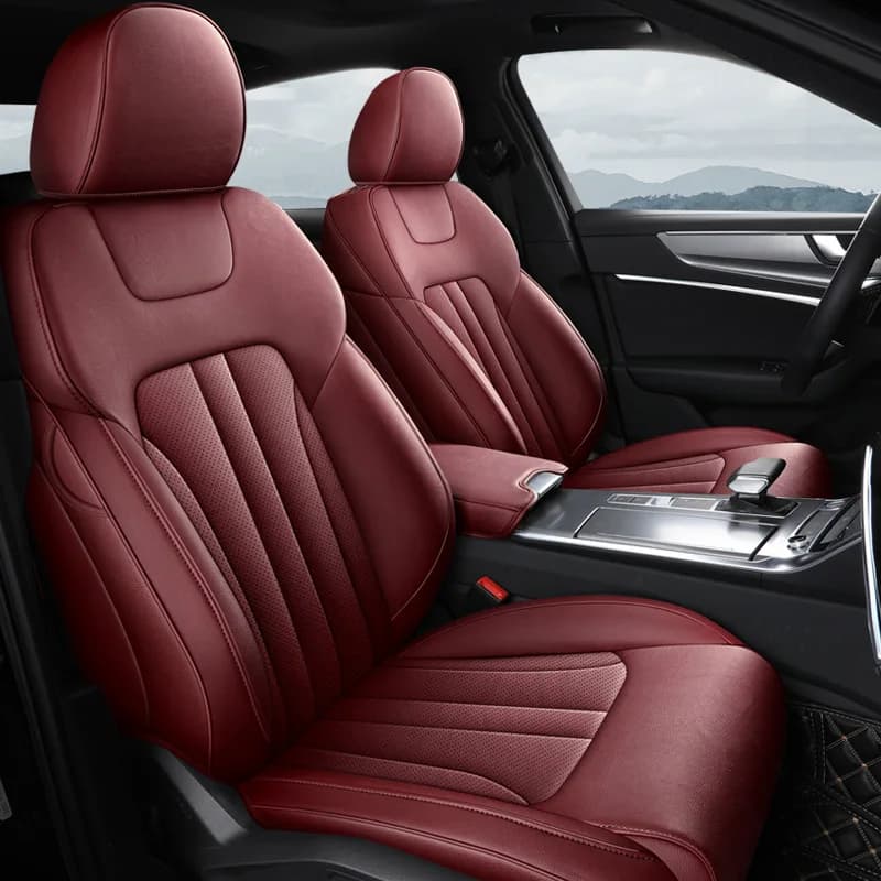 Custom Car Seat Covers for Audi A6 from 2019 to 2021 360 ° Car Accessories with fully covered breathable leather car seat cover