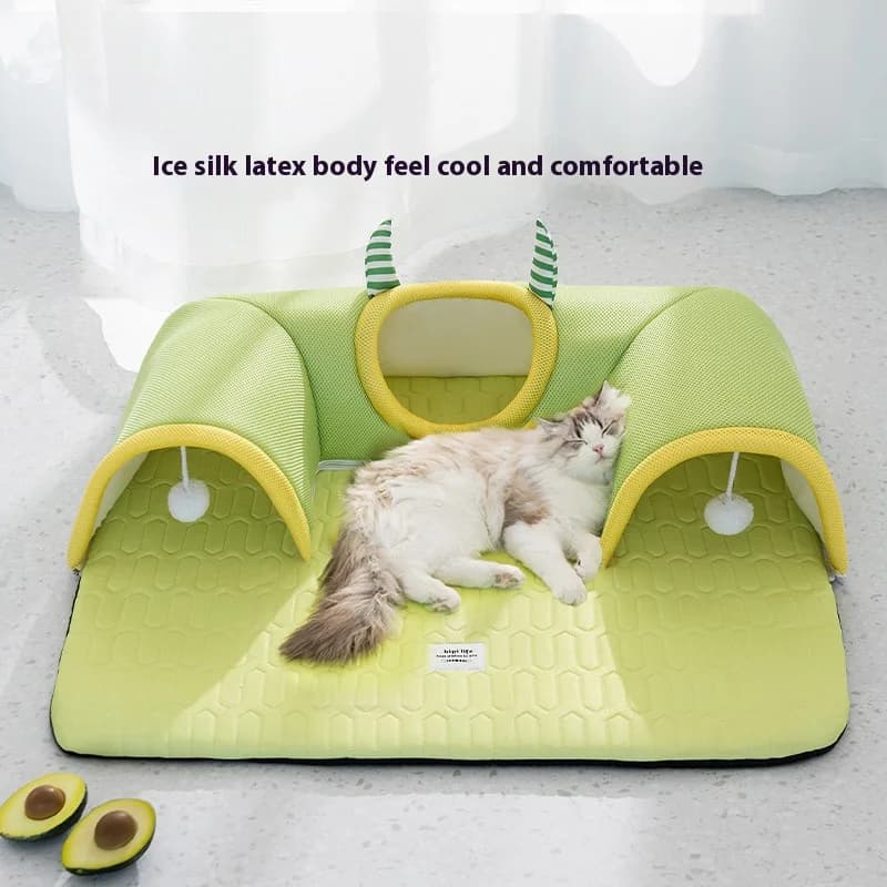 Letto per gatti Monster traspirante primaverile ed estivo Nido per gatti universale per quattro stagioni Tunnel per gatti Nido per animali domestici per dormire Tappetino per gatti Accessori per gatti
