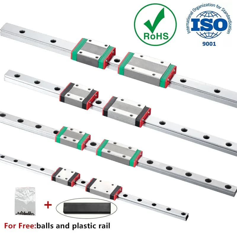 MGN7 MGN12 MGN15 MGN9 L 100 200 350 500 600 800mm guida lineare in miniatura cuscinetto scorrevole carrello guida lineare Kit CNC stampante 3D