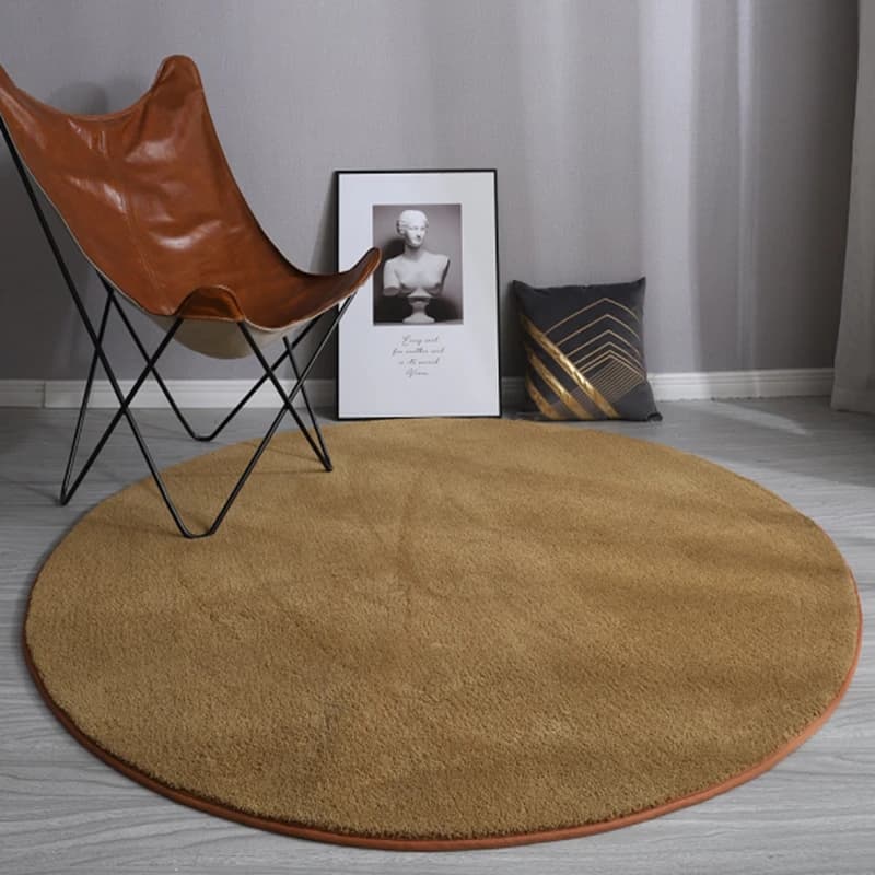 Round carpet in soft plush solid color carpet for large living room s Home Bedroom Decor comfy carpet wardrobe Lounge carpets for balconies