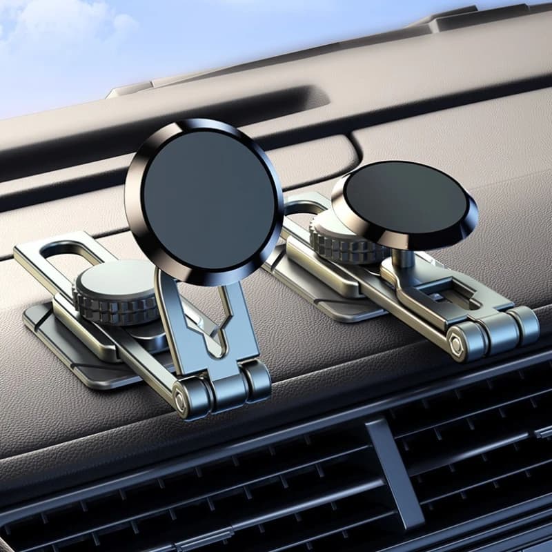 720° Rotation Magnetic Car Phone Holder Stand Extendable Magnet Cellphone Bracket For iPhone 17 16 15 Pro Max 14 13 12 Samsung