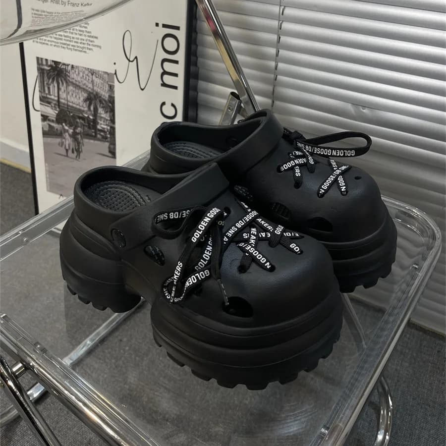 2026 New 10cm Thick Sole EVA Clogs for Women Closed Toe Non Slip Casual Outdoor Summer Platform Slides