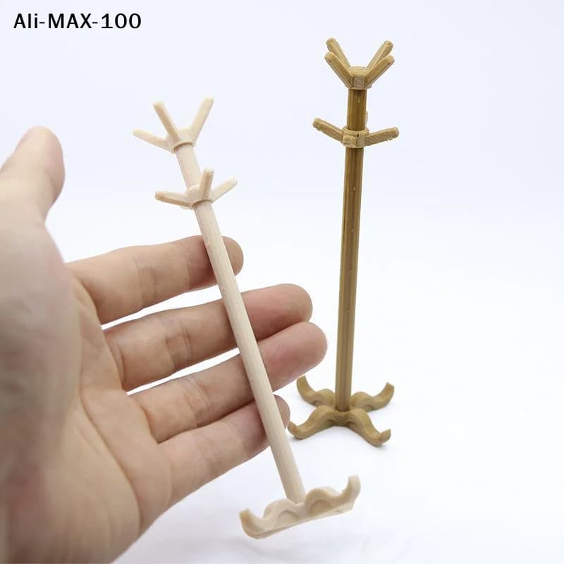 【Rw】HMA76-1Pc 1:12 Mini appendiabiti da terra in miniatura, scaffale portaoggetti, decorazione vintage per casa delle bambole, giocattoli, accessori, regali