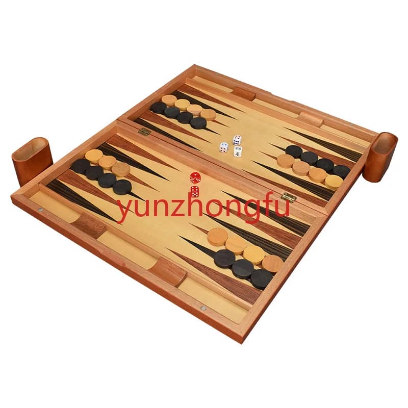 Set di scacchi da gioco da tavolo per backgammon in legno da 11 pollici