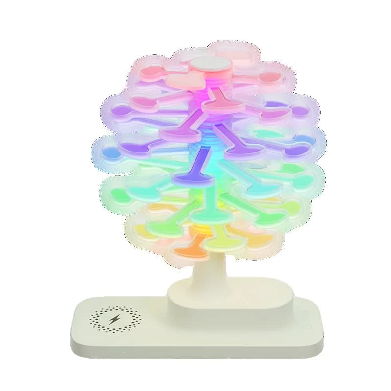 Wireless charging atmosphere desk lamp, mobile phone headset, clock, wireless charging night light