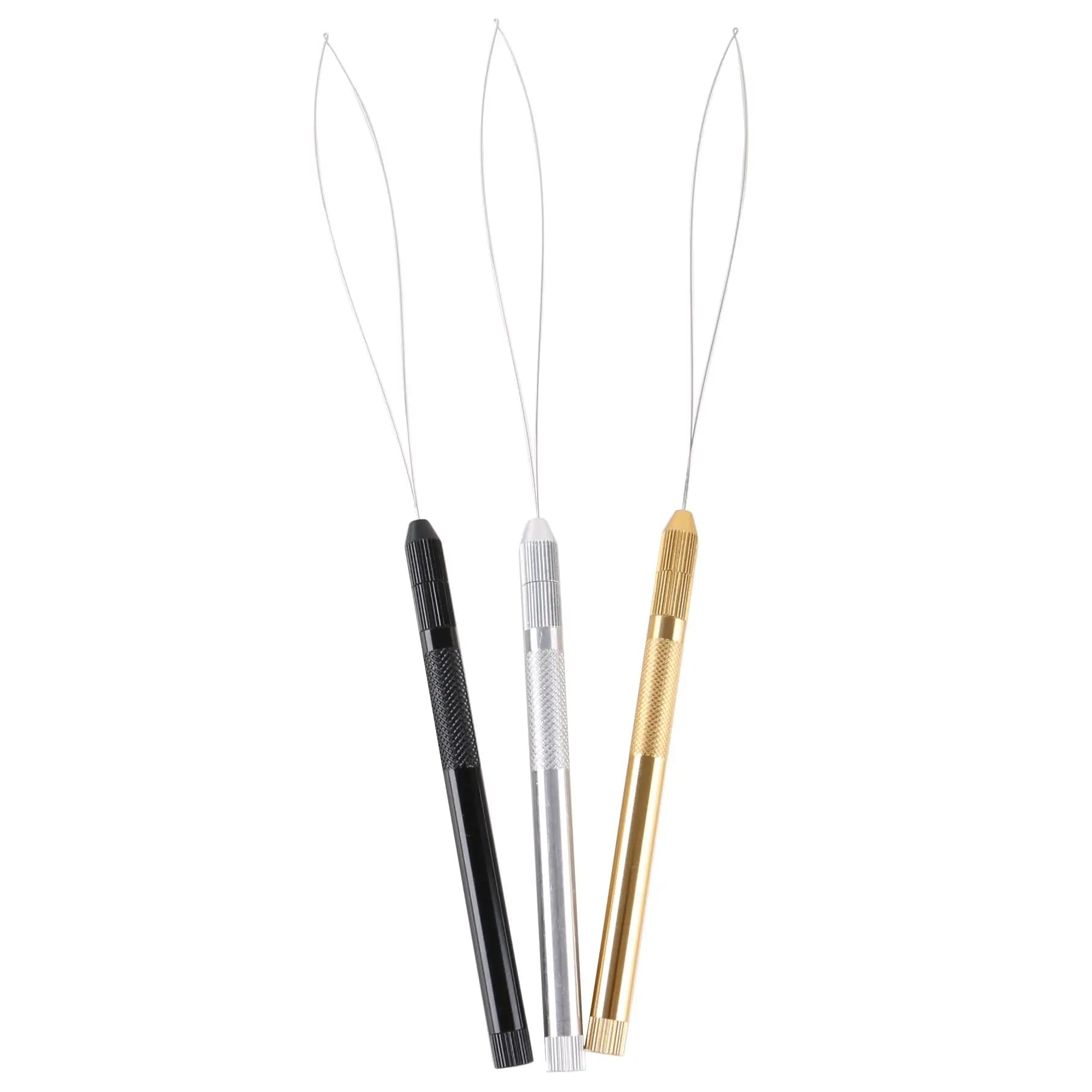 2 pezzi gancio ago parrucca strumenti per realizzare aghi di ventilazione per parrucche in pizzo micro anello aghi per capelli all'uncinetto 3 ganci + 1 anello