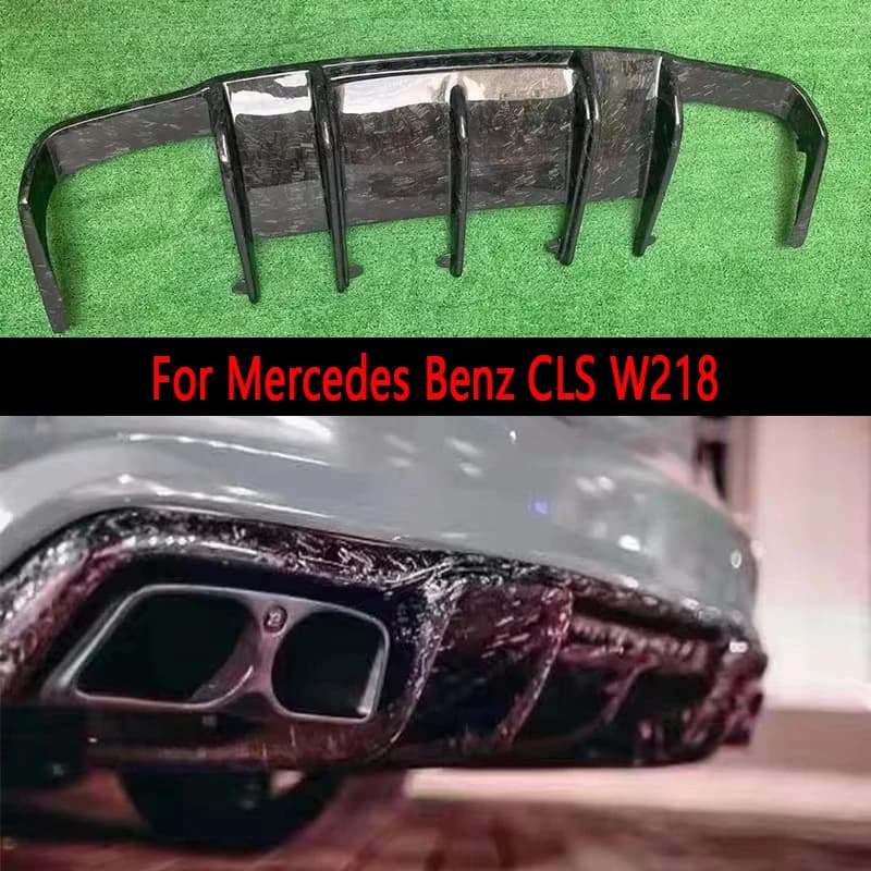 For Mercedes Benz CLS W218 CLS260 2011-2017 Auto Carbon Fiber bumper Rear Diffuser Splitter Rear Spoiler Lip Rear Spare Parts