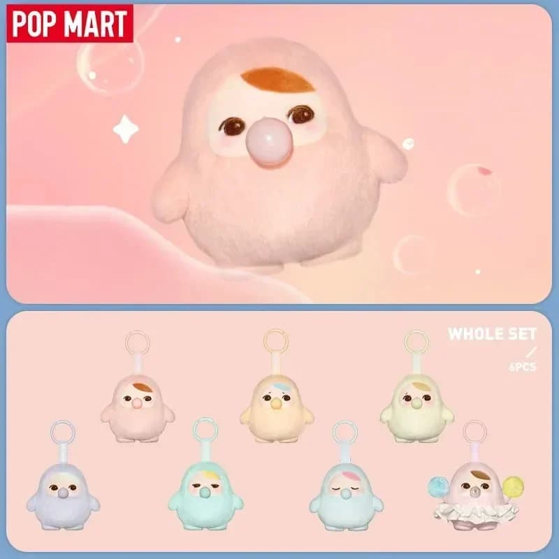 POP MART Pucky Beanie Bubble up Series Ciondolo in peluche Scatola cieca - Simpatica figura anime Toy Doll Mystery Guess Bag da collezione