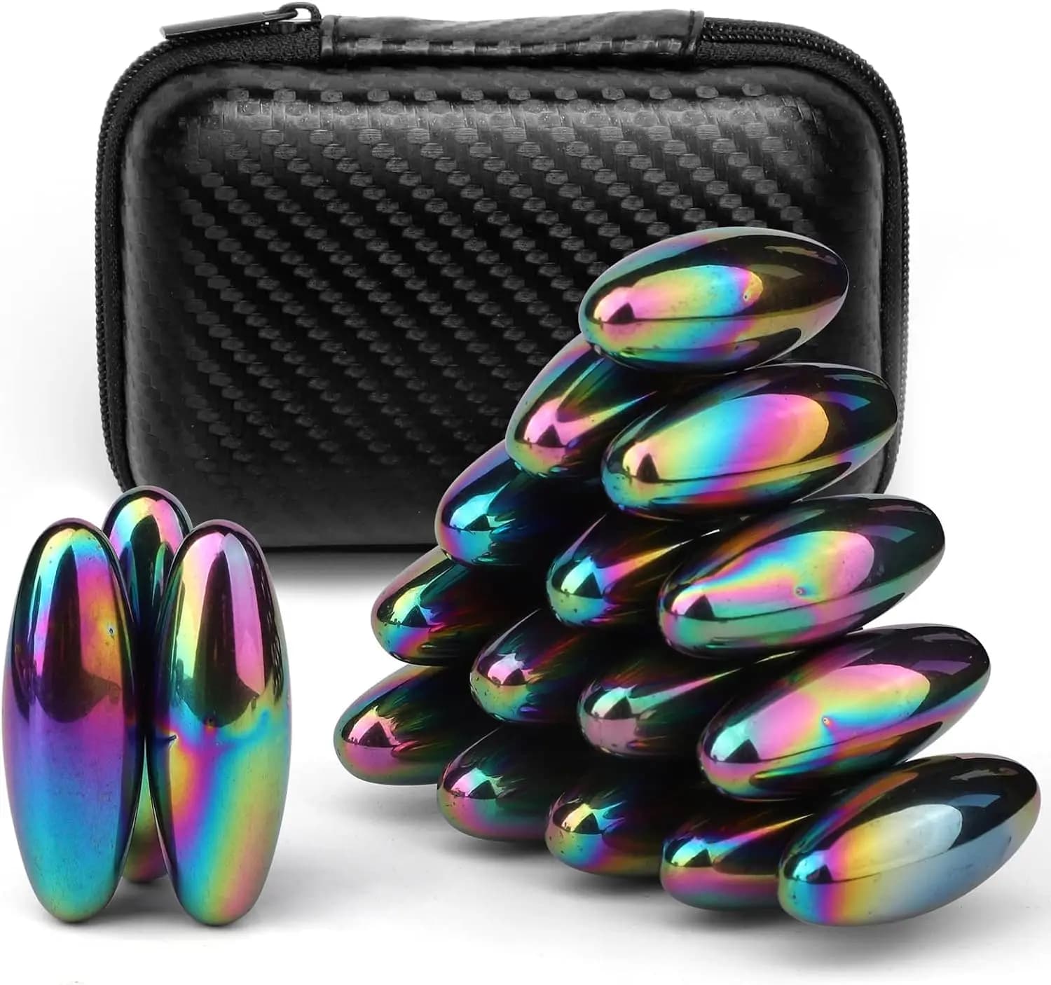 EDC Fidget Toys Sfere magnetiche ovali, Giocattolo agitato con perline magnetiche per adulti ADHD Autismo Frigo Sonaglio Serpente Magneti Adesivo Ansia