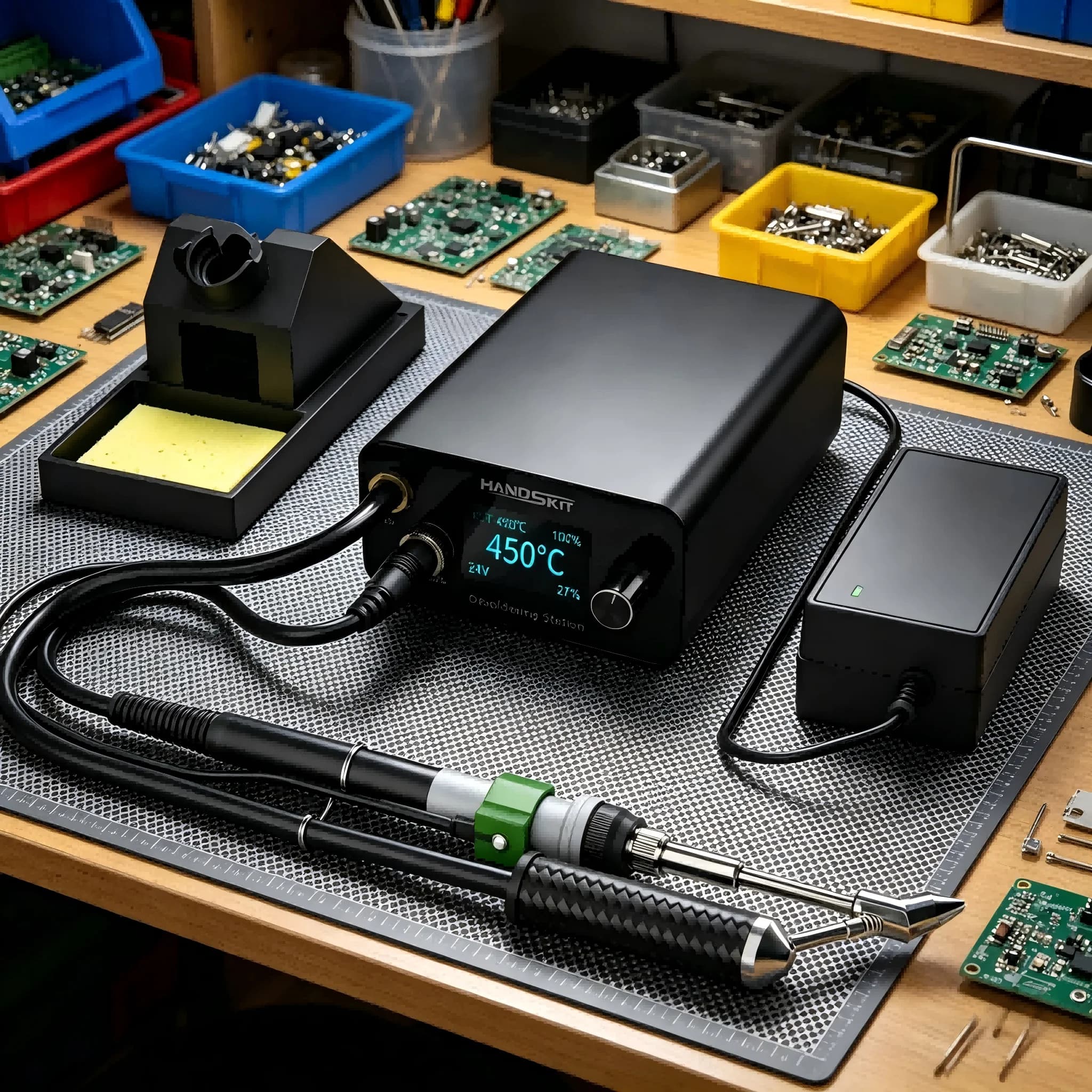 T12A Smart Desoldering Gun, STM32 Controlled Hot Air Soldering Pen, LCD Digital Display PCB Rework Welding Station Tool