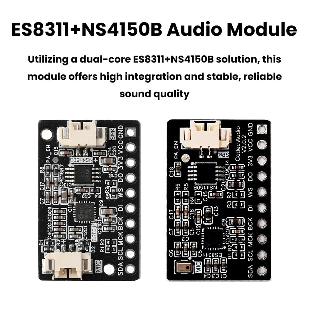 Scheda Amplificatore Audio Digitale ES8311+NS4150B, Modulo Audio per Microfono, Compatibile con ESP32-C3/S3 e Altre Schede di Sviluppo