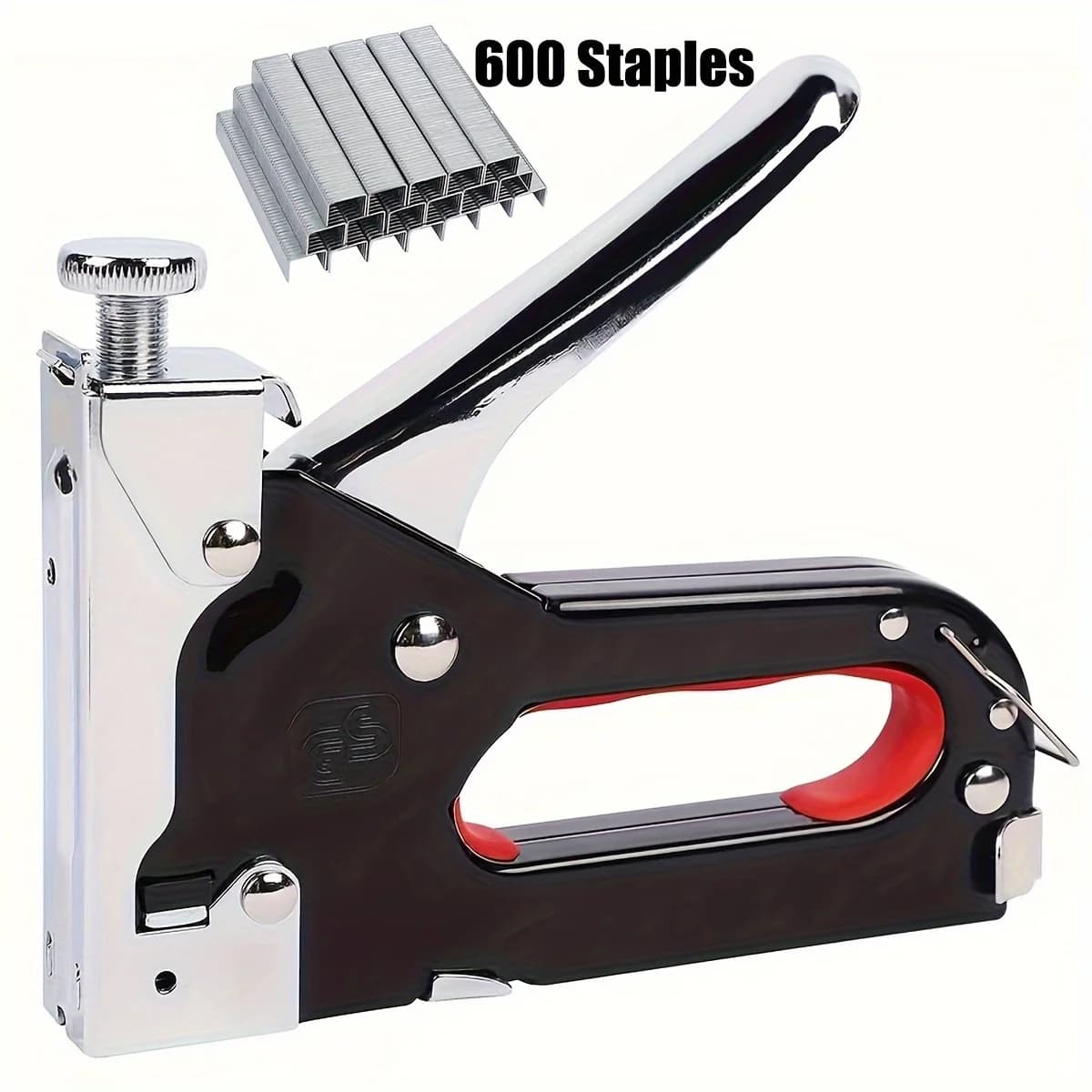 Pistola per punti metallici per tappezzeria 4 in 1, dispositivo di rimozione, guanti, pistola per cucitrice di regolazione per legno, tappezzeria, carpenteria, pistola per punti metallici fai da te per decorazioni