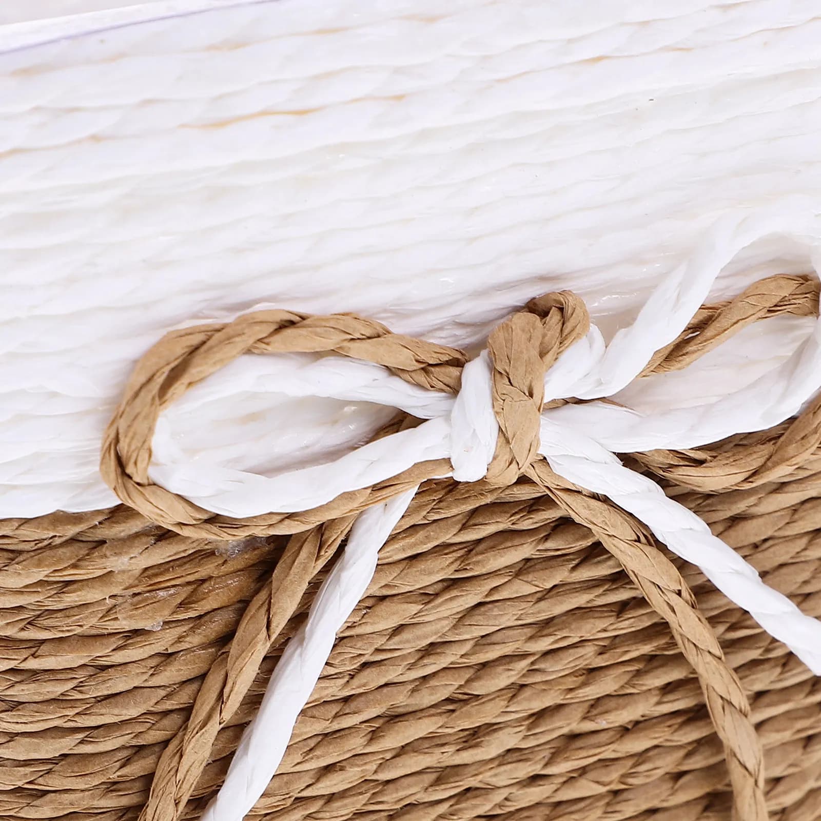 Set di 4 Mini Vasi per Fiori, Cestini Intrecciati Rustici per Piante da Interno ed Esterno, Contenitori Decorativi per Piante